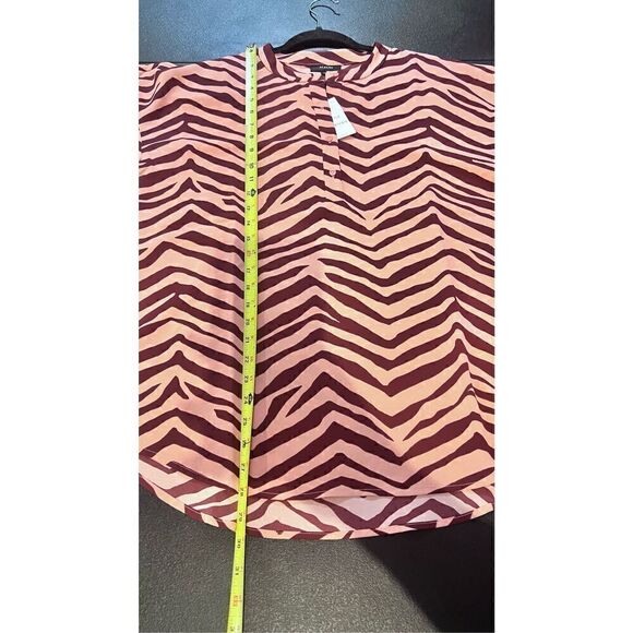 ALFANI CORAL TIDES CHEVERON ZEBRA LONG SLEEVE BLOUSE SZ L P1-28 NEW - Picture 8 of 10